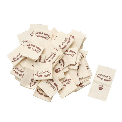 50 tk Käsitsi valmistatud armastuse riidest rõivasildid südamekujulised rõivasildid koomiksimustriga lambakäärid, meisterdage õmblustarvikud