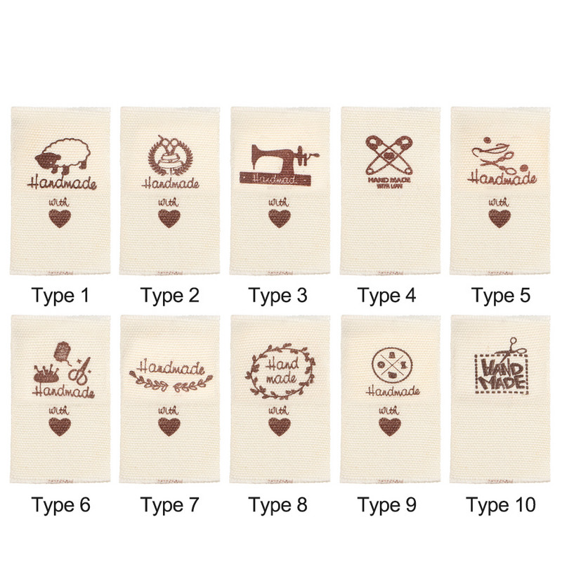 50 tk Käsitsi valmistatud armastuse riidest rõivasildid südamekujulised rõivasildid koomiksimustriga lambakäärid, meisterdage õmblustarvikud