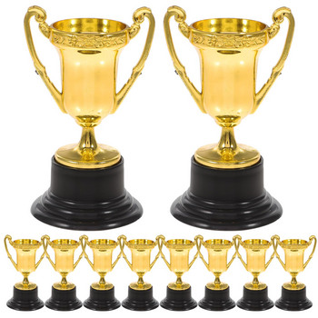 10PCS Creative Award Trophies Mini Plastic Gold Cups Trophies for Party Kids Παιχνίδια πρώιμης μάθησης Έπαθλα Παιδική επιβράβευση Δώρο