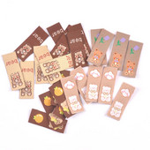 50 vnt. rudos serijos animacinių filmukų etiketės, skirtos siuvimui, priedai Vaikiški drabužiai „pasidaryk pats“ amatai, rankų darbo drabužiai, reikmenys Mielos etiketės c3577