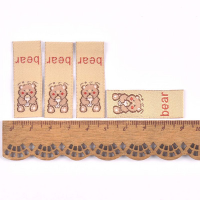 50 vnt. rudos serijos animacinių filmukų etiketės, skirtos siuvimui, priedai Vaikiški drabužiai „pasidaryk pats“ amatai, rankų darbo drabužiai, reikmenys Mielos etiketės c3577