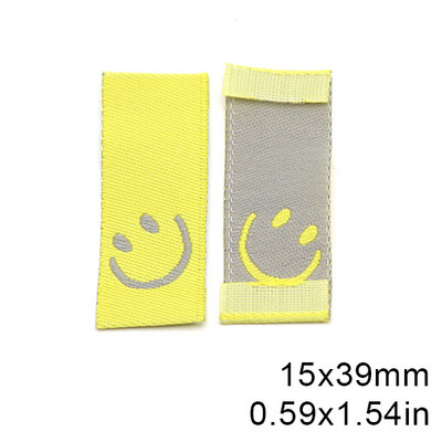 50vnt Šypsenos rankų darbo Etiketės Drabužių etiketės Rankų darbo etiketės Žymės vaikams Kepurės Paltas „Pasidaryk pats“ siuvimo reikmenys 15*39MM