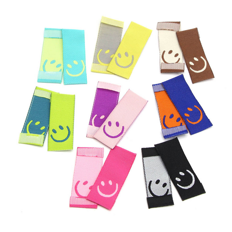 50vnt Šypsenos rankų darbo Etiketės Drabužių etiketės Rankų darbo etiketės Žymės vaikams Kepurės Paltas „Pasidaryk pats“ siuvimo reikmenys 15*39MM