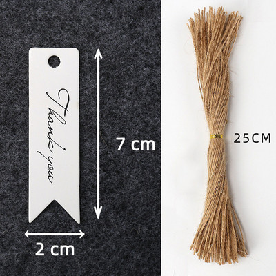 100 vnt. rankų darbo su meile kraftpopieriaus etiketės Drabužių batų krepšiai pakabinami padėkos atvirukai Produkto kainų etiketės iš vienos pusės spausdintos