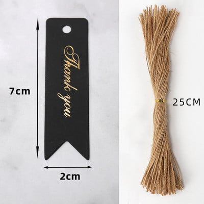 100 vnt. rankų darbo su meile kraftpopieriaus etiketės Drabužių batų krepšiai pakabinami padėkos atvirukai Produkto kainų etiketės iš vienos pusės spausdintos