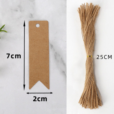 100 vnt. rankų darbo su meile kraftpopieriaus etiketės Drabužių batų krepšiai pakabinami padėkos atvirukai Produkto kainų etiketės iš vienos pusės spausdintos