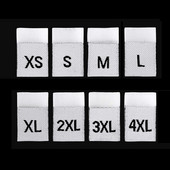 100PCS Etiketa veličine za odrasle Tkane zanatske vrpce Oznaka Šivanje odjeće Šivanje odjeće Materijal tkanine za odjeću Vez