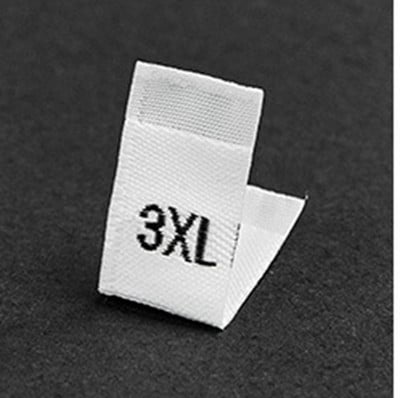 100PCS Etiketa veličine za odrasle Tkane zanatske vrpce Oznaka Šivanje odjeće Šivanje odjeće Materijal tkanine za odjeću Vez