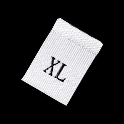 100PCS Etiketa veličine za odrasle Tkane zanatske vrpce Oznaka Šivanje odjeće Šivanje odjeće Materijal tkanine za odjeću Vez