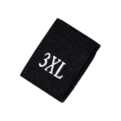 100PCS Etiketa veličine za odrasle Tkane zanatske vrpce Oznaka Šivanje odjeće Šivanje odjeće Materijal tkanine za odjeću Vez