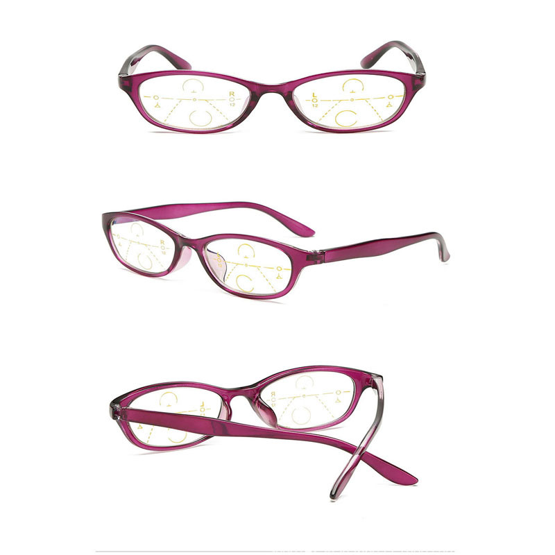 Ochelari de lectură multifocali progresivi, la modă, pentru femei, departe și aproape, cu scop dublu, anti-lumină albastră, pentru prezbiopie, cititori pentru ochelari