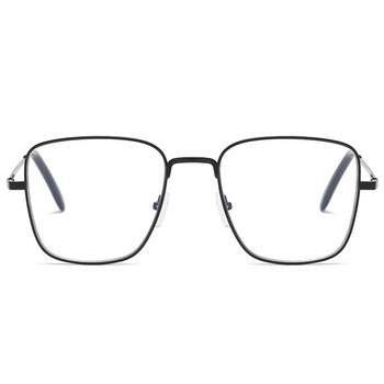 Луксозни дамски очила за четене Метални квадратни синя светлина, блокиращи мултифокални прогресивни очила Оптични очила с диоптър