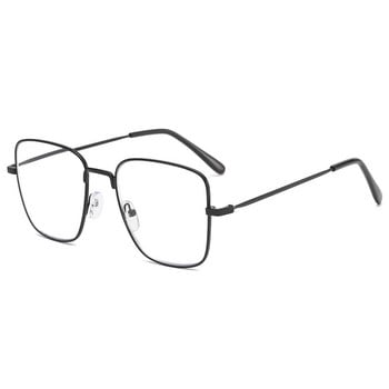 Луксозни дамски очила за четене Метални квадратни синя светлина, блокиращи мултифокални прогресивни очила Оптични очила с диоптър