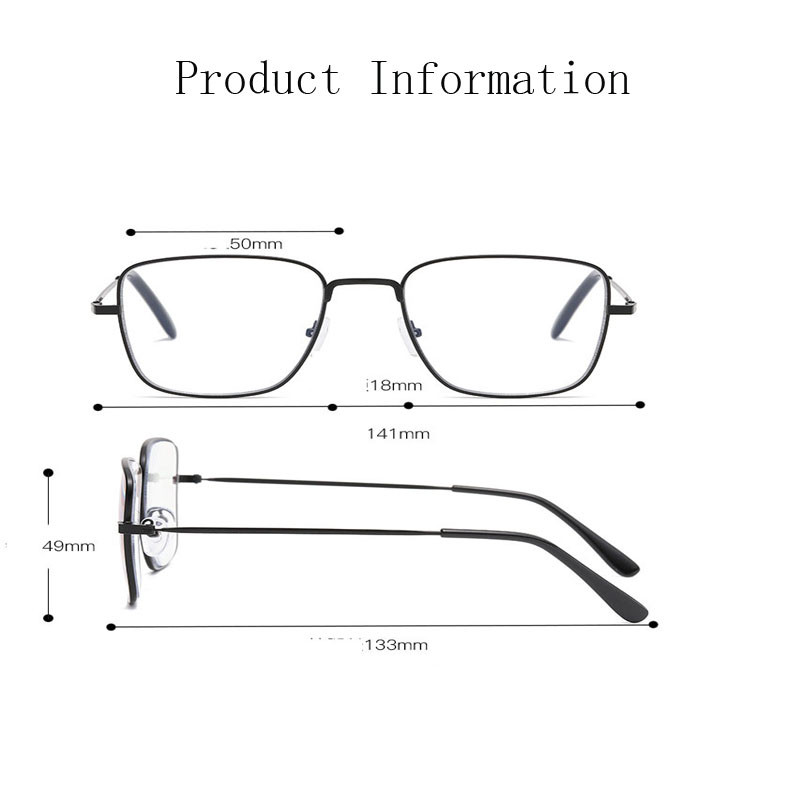Luxus női olvasószemüvegek fém négyzet alakú kék fényt blokkoló multifokális progresszív szemüvegek optikai szemüvegek dioptria