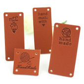 50 vnt. rankų darbo PU odos etiketės drabužiams „pasidaryk pats“ kepurės Krepšiai Džinsai Siuvimas Reljefinės etiketės Drabužių priedai