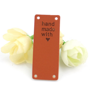 50 vnt. rankų darbo PU odos etiketės drabužiams „pasidaryk pats“ kepurės Krepšiai Džinsai Siuvimas Reljefinės etiketės Drabužių priedai