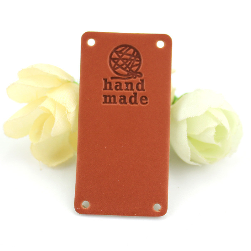 50 vnt. rankų darbo PU odos etiketės drabužiams „pasidaryk pats“ kepurės Krepšiai Džinsai Siuvimas Reljefinės etiketės Drabužių priedai