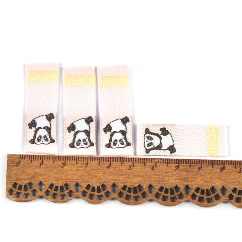 50 komada šarene slatke pande naljepnice za vez za šivaći pribor DIY dječja odjeća periva odjeća za njegu Oznake za uređenje doma c3515