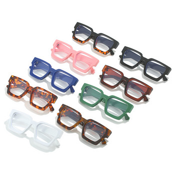 Нови ретро очила с квадратни рамки за жени Мъжки модни обикновени прозрачни лещи Висококачествени дизайнерски очила Ins Тенденционен продукт Очила