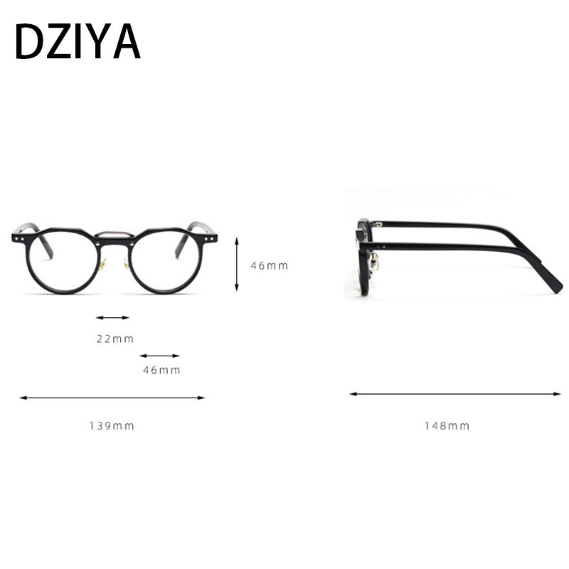 Vintage marka Acetatni okviri za optičke naočale Muškarci Žene Modne dioptrijske naočale 60649