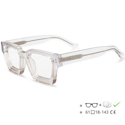 54290 Aukštos kokybės acetato optika akinių rėmelis retro kvadratinių akinių dizaineris Prabangių receptinių akinių rėmeliai optiniai akiniai