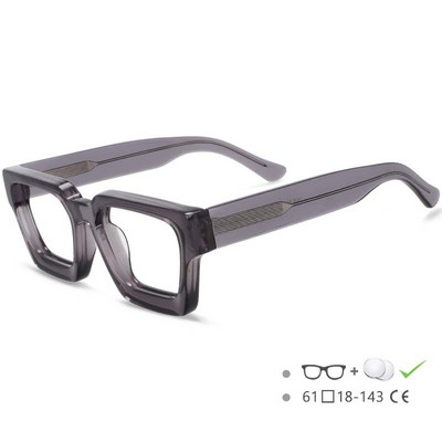 54290 Aukštos kokybės acetato optika akinių rėmelis retro kvadratinių akinių dizaineris Prabangių receptinių akinių rėmeliai optiniai akiniai