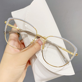 Котешко око Анти-синя светлина Очила Мъже Жени Метална рамка за очила Оптични модни компютърни очила Нови очила Anti Blu Ray TR90