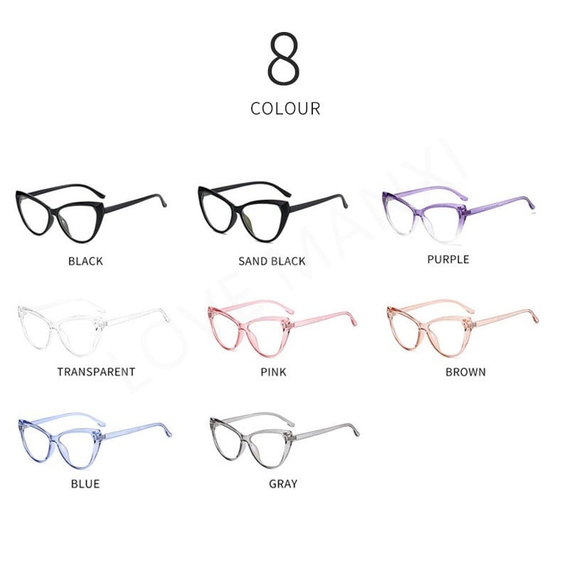 Gradient Cat Eye Αντι-μπλε Σκελετοί Γυναικείων Γυαλιών Επωνυμίας Σχεδιαστής Πλαστικά Γυναικεία Γυαλιά Classic Retro Σκελετός Γυναικείο Γυαλί