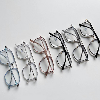 Ρετρό διπλές γέφυρες τετράγωνα γυναικεία γυαλιά κατά Blu-ray Σκελετός μόδας TR90 Άνοιξη μεντεσέ ανδρικό οπτικό πλαίσιο Γυαλιά υπολογιστή