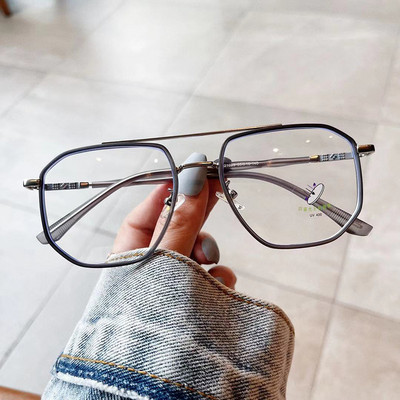 Retro dvostruki mostovi, kvadratni ženski okvir za anti-Blu-Ray naočale, modni TR90 opružni šarki, muški optički okvir, računalne naočale