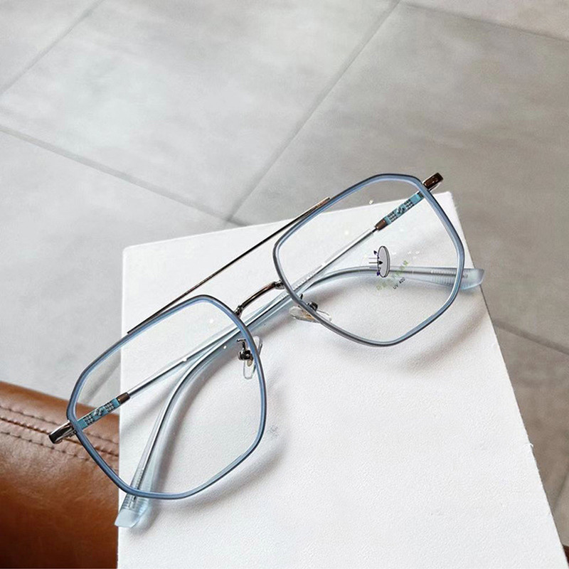 Retro dvostruki mostovi, kvadratni ženski okvir za anti-Blu-Ray naočale, modni TR90 opružni šarki, muški optički okvir, računalne naočale