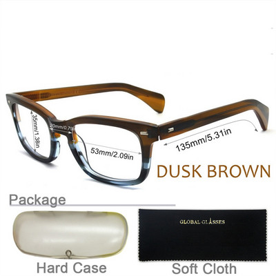 Vényköteles myopia szemüvegek barna férfi retro optikai keret antikék fény szemüvegek vintage férfi olvasó szemüvegek 617g