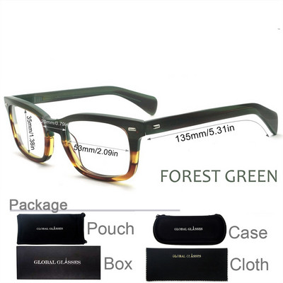 Vényköteles myopia szemüvegek barna férfi retro optikai keret antikék fény szemüvegek vintage férfi olvasó szemüvegek 617g