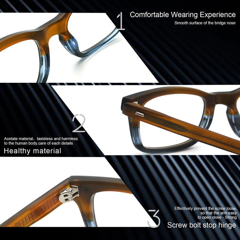 Vényköteles myopia szemüvegek barna férfi retro optikai keret antikék fény szemüvegek vintage férfi olvasó szemüvegek 617g