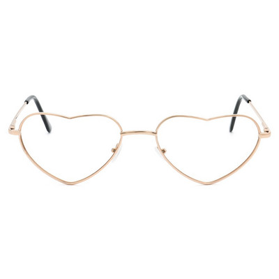 Ramă de ochelari Rame în formă de inimă Moda Fără lentile Cosplay Decor pentru petreceri Ochelari de vedere Metal Ochelari de fotografie