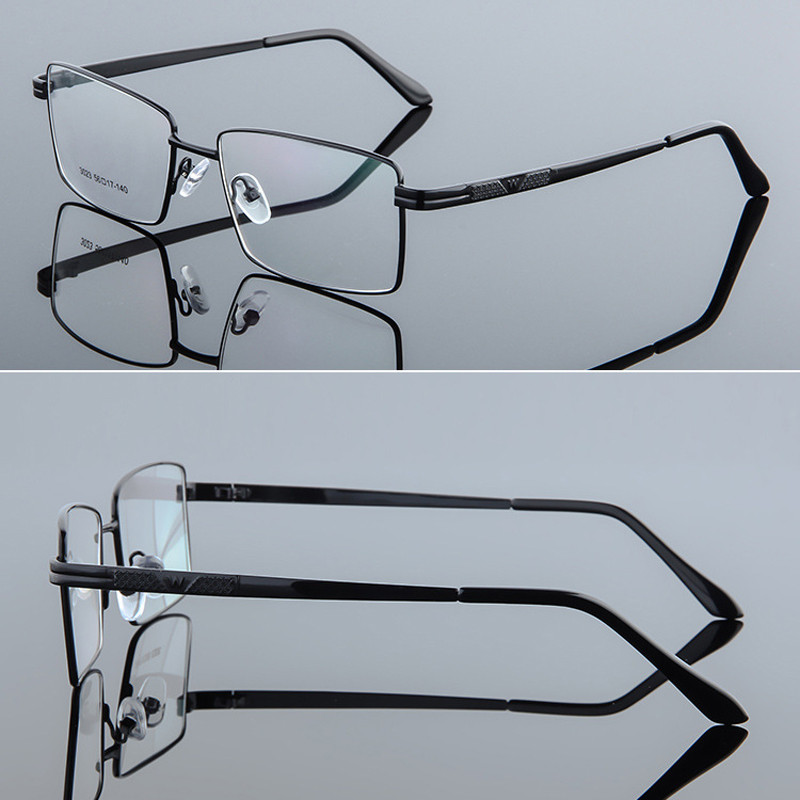 Elbru Ochelari din aliaj de titan Ramă pentru ochelari din metal galvanizat Oglindă plată Cadru prezbiopie Ochelari retro pătrați pentru bărbați de afaceri