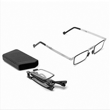 Εξαιρετικά ελαφρύ υλικό τιτανίου, αναδιπλούμενα γυαλιά ανάγνωσης χωρίς βίδες + θήκη