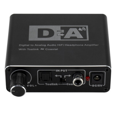 Преносим Hifi DAC усилвател Цифрово-аналогов аудио конвертор RCA 3,5 мм усилвател за слушалки Toslink Оптичен коаксиален изход dac 24 бита