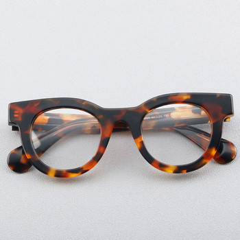 Vintage ανδρικά διαφανή οξικά οπτικά γυαλιά Σκελετοί Γυναικεία Splicing Fashion Γυαλιά Οράσεως Υπερμεγέθης σκελετός οπτικών γυαλιών