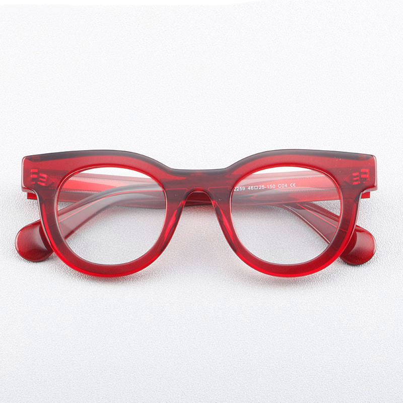 Vintage muški prozirni acetatni okviri za optičke naočale Ženske spojene modne naočale Preveliki okviri za optičke naočale