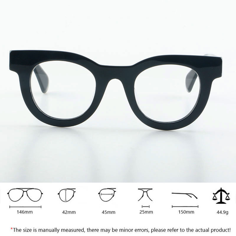 Vintage muški prozirni acetatni okviri za optičke naočale Ženske spojene modne naočale Preveliki okviri za optičke naočale