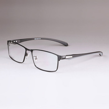 Мъжка рамка за очила от титаниева сплав за мъжки очила Гъвкави слепоочия Крака IP галванично покритие Материал от сплав, цяла рамка и половина