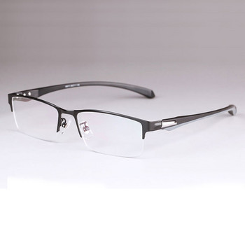 Мъжка рамка за очила от титаниева сплав за мъжки очила Гъвкави слепоочия Крака IP галванично покритие Материал от сплав, цяла рамка и половина