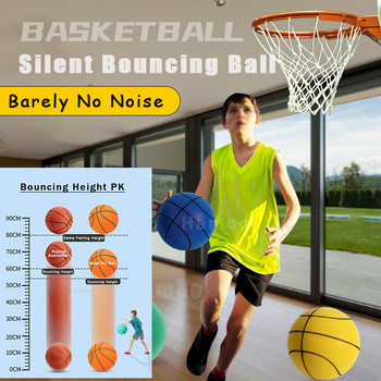 Αθόρυβο μπάσκετ σε εσωτερικούς χώρους PU Basketball Mute Bouncing Foam Ball Silent Bounce Μπάσκετ Παιδιά Ενήλικες Αθλητικά παιχνίδια