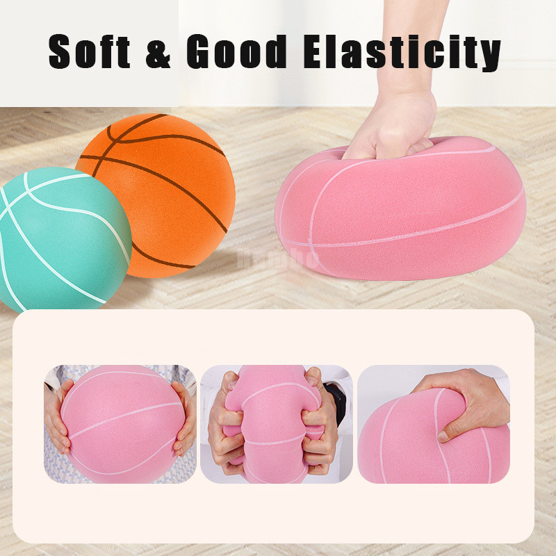 Kambarių tylioji krepšinio treniruotė PU krepšinio tyliai šokinėjantis putplasčio kamuoliukas tylus šokinėjantis krepšinis vaikams, suaugusiems, sporto žaidimai