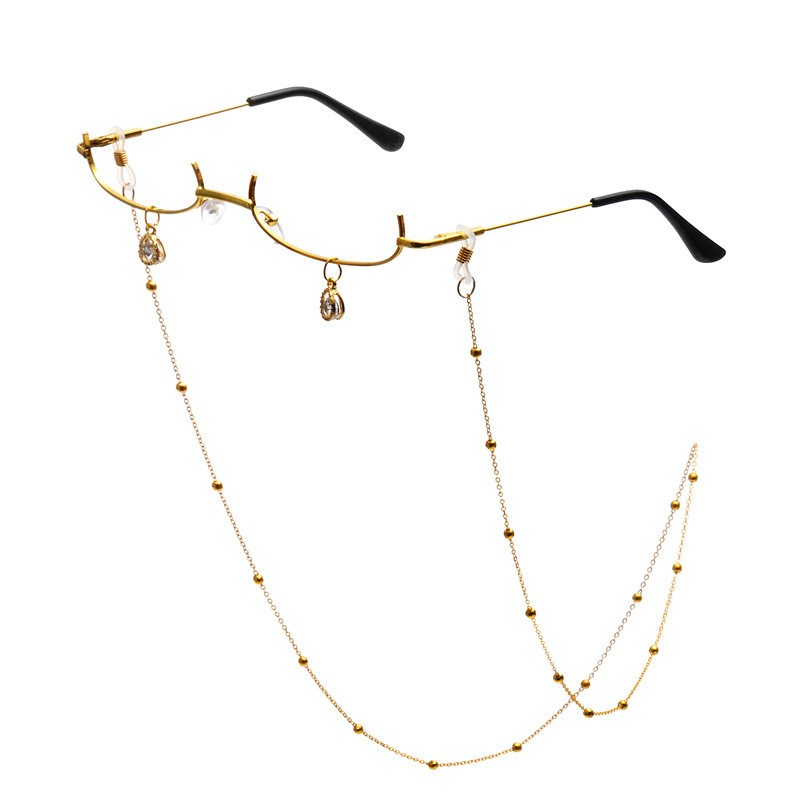 Pusrāmja dekoratīvās brilles Anime Divdimensiju brilles rāmja kulons ar ķēdi Dekoratīvās brilles ballītes brilles