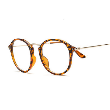Винтидж кръгли очила Дамски котешки очила Оптични рамки за очила Метални крака Прозрачни прозрачни очила Ретро маркови дизайнерски гафа
