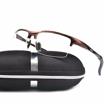 MINCL Нови мъжки спортни алуминиеви магнезиеви рамки за очила Рамки за половин очила Рамки за диоптрични очила Рамки за оптични очила NX