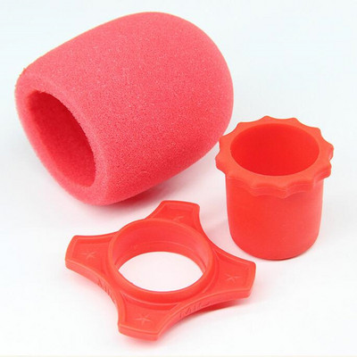 Raputuskindel käeshoitava mikrofoni kaitse, silikoonrõngas veeremisvastase põhjavarda varruka mikrofoni tuuleklaasi katted KTV mikrofoni jaoks