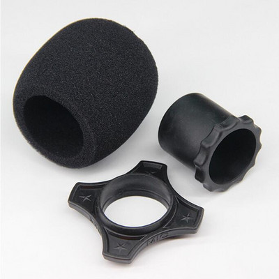 Raputuskindel käeshoitava mikrofoni kaitse, silikoonrõngas veeremisvastase põhjavarda varruka mikrofoni tuuleklaasi katted KTV mikrofoni jaoks